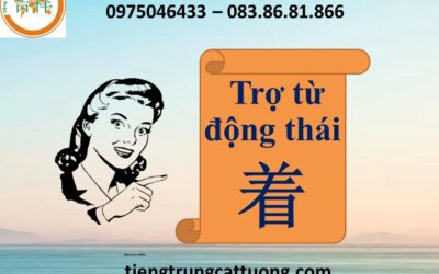 Trợ từ động thái zhe 着