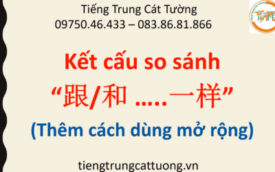 Cách dùng KẾT CẤU SO SÁNH 跟(和)gēn(hé)… 一样yíyàng (THÊM CÁCH DÙNG MỞ RỘNG) trong tiếng Trung